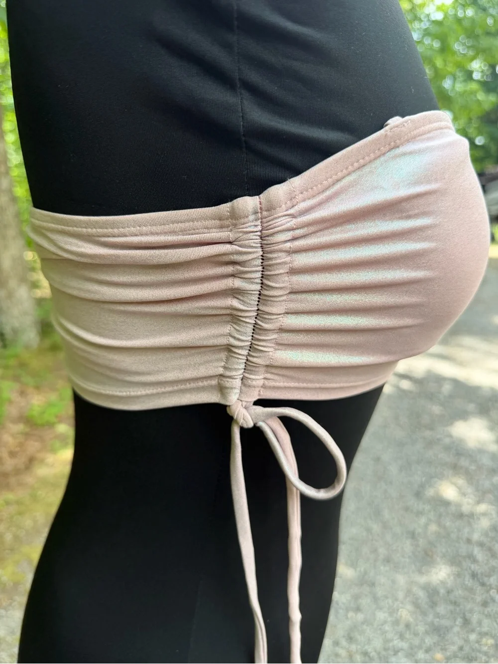 Forever 21 Strapless Bandeau Bikini Top — Light Pink